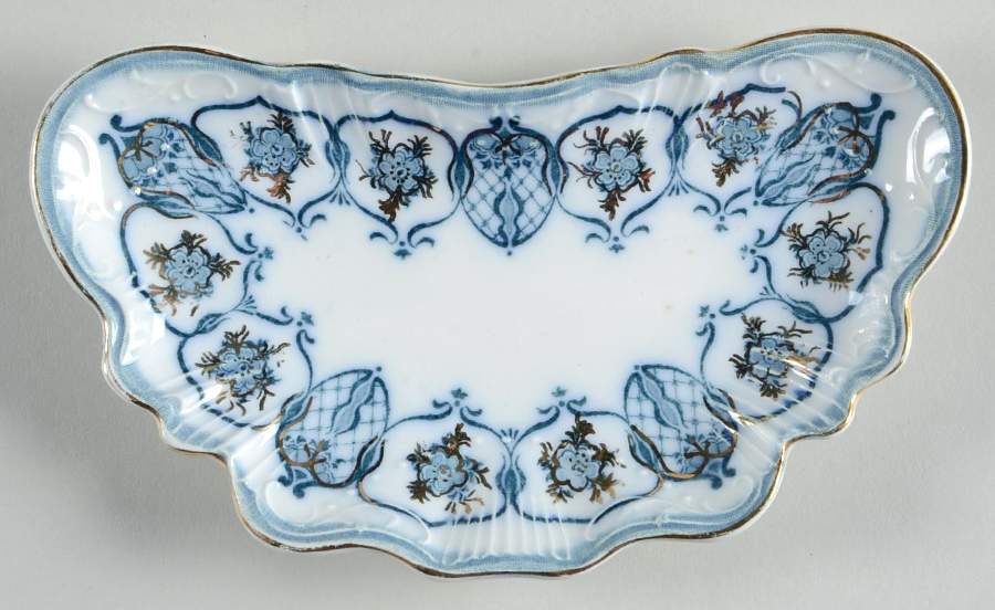 Eclipse (Blue Green Transfer) Bone Dish by Johnson Brothers-1