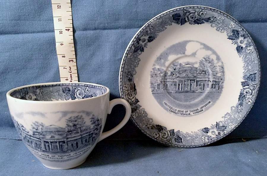 Monticello Flat Cup & Saucer Set by Jonroth Studios-1