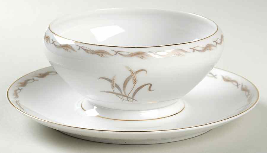 Paula Gravy Boat with Attached Underplate by Jyoto-1