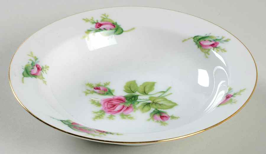 Wild Rose Rim Fruit/Dessert (Sauce) Bowl by Japan-1
