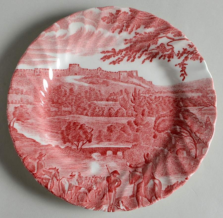 Road To Windsor Red Bread & Butter Plate by Johnson Brothers-1