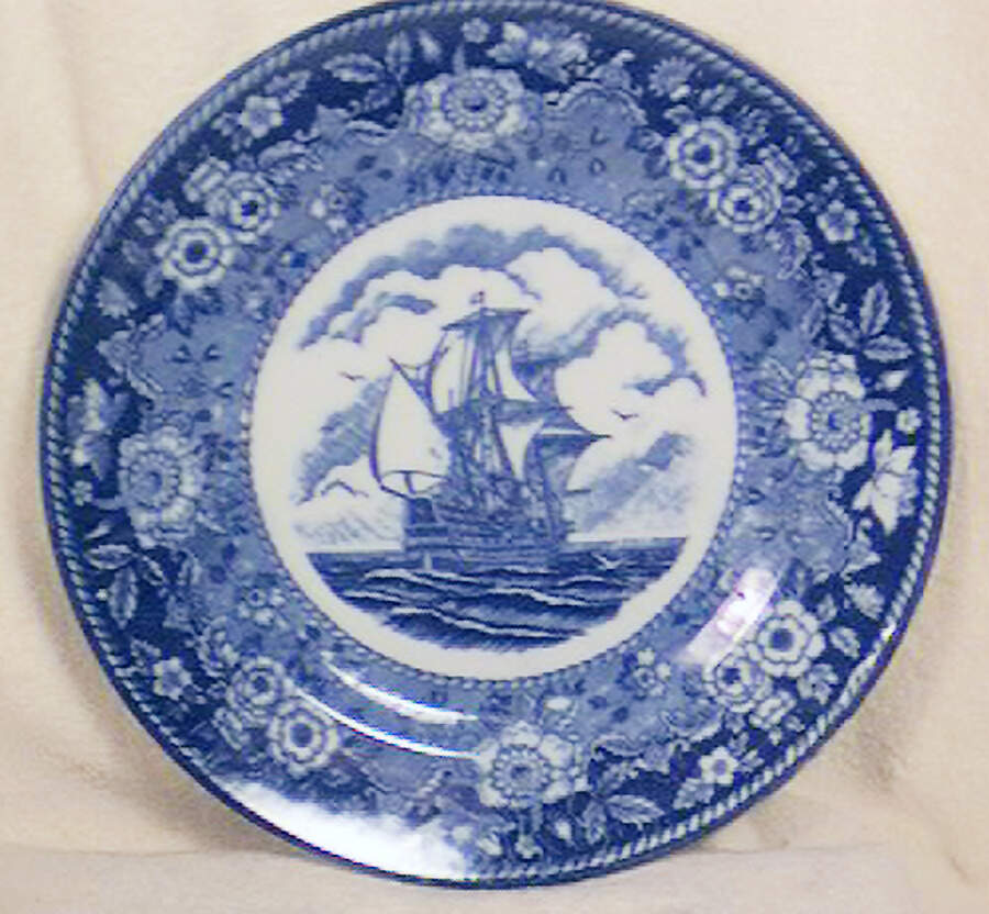 Blue May Flower Dinner Plate by Japan-1