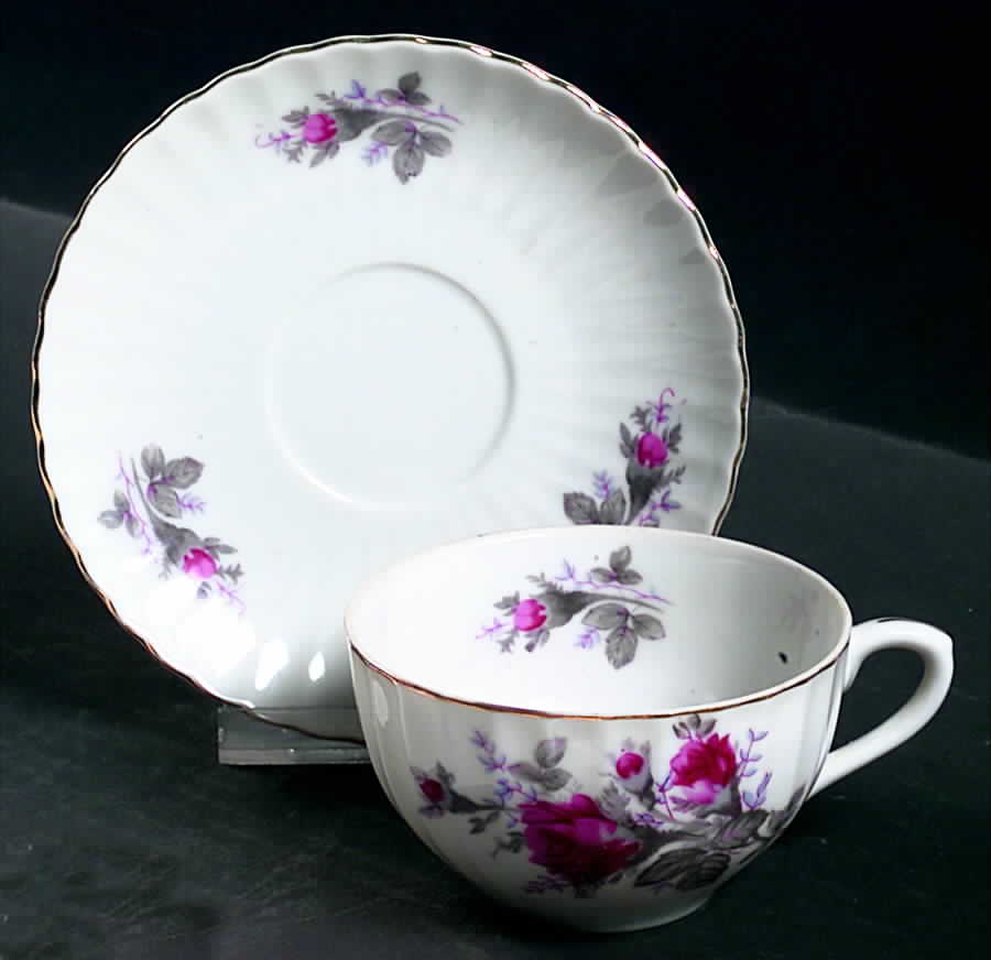 JAP333 Flat Cup & Saucer Set by Japan-1