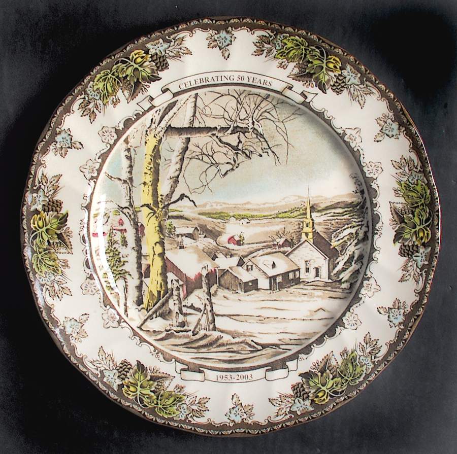Friendly Village 50th Anniversary Dinner Plate by Johnson Brothers-1