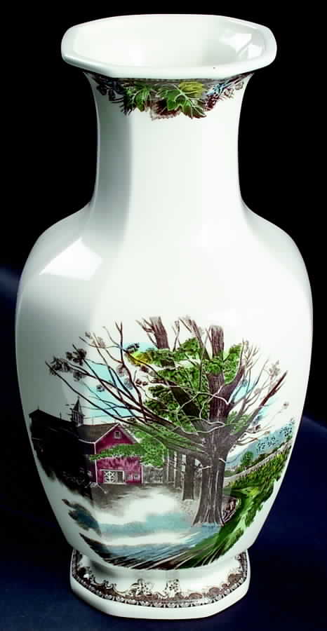 Friendly Village 50th Anniversary 12" Footed Vase by Johnson Brothers-1