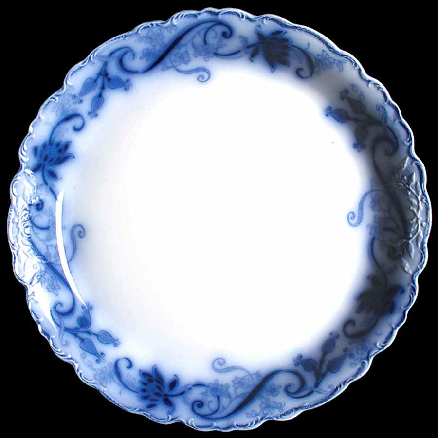 Andorra Flow Blue (No Gold) 12" Chop Plate (Round Platter) by Johnson Brothers-1