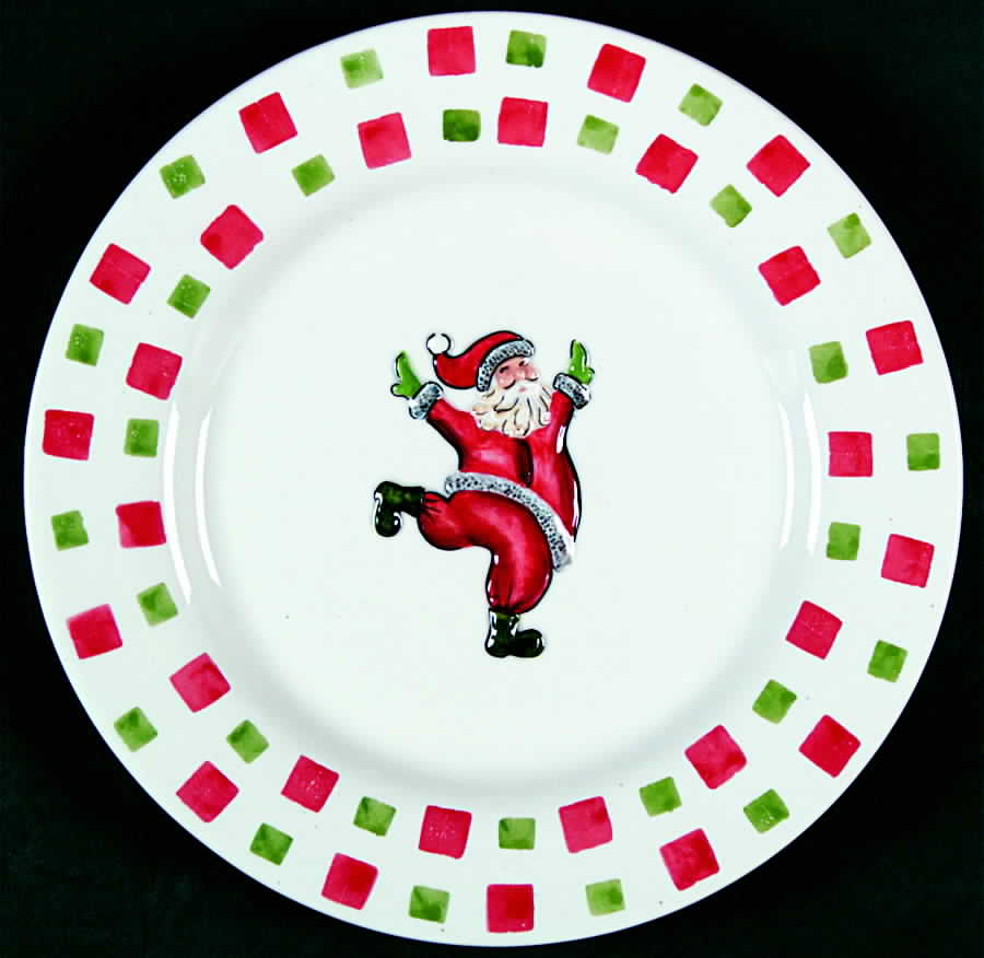 Dancing Santa Salad/Dessert Plate by JCPenney-1