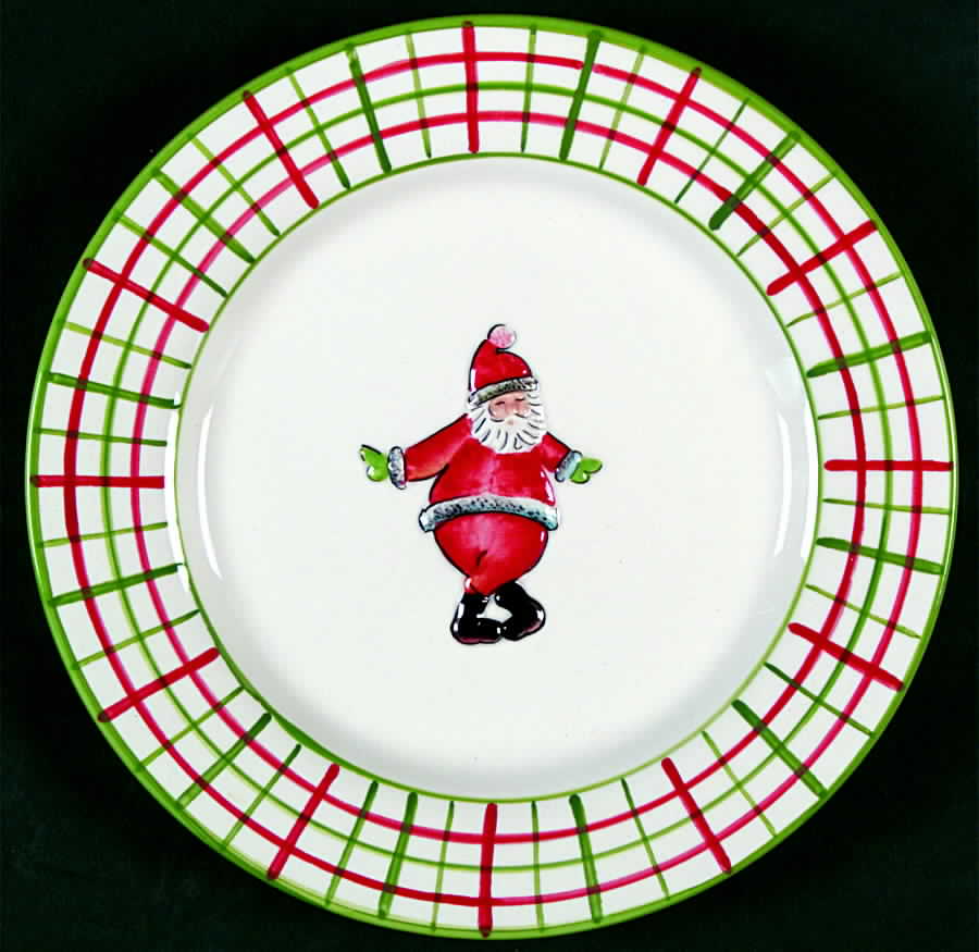 Dancing Santa Salad/Dessert Plate by JCPenney-1