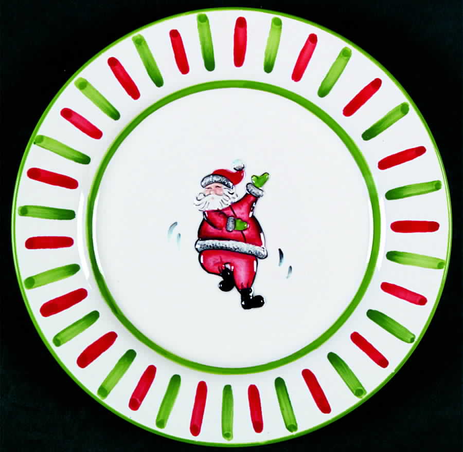 Dancing Santa Salad/Dessert Plate by JCPenney-1