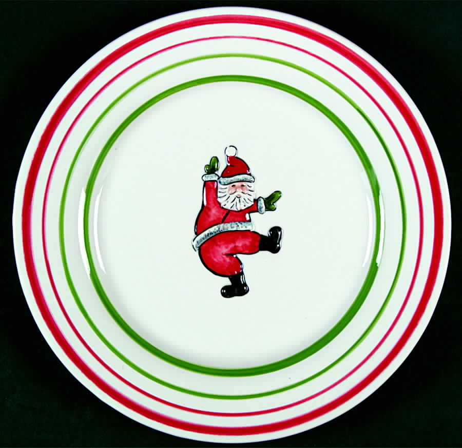 Dancing Santa Salad/Dessert Plate by JCPenney-1