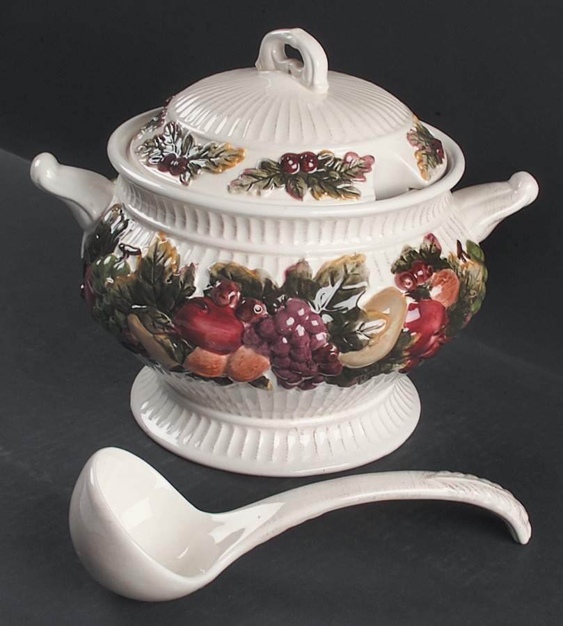 Harvest Tureen & Lid w/Ladle by JCPenney-1