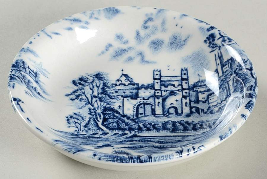 Ancient Towers Blue Butter Pat by Johnson Brothers-1