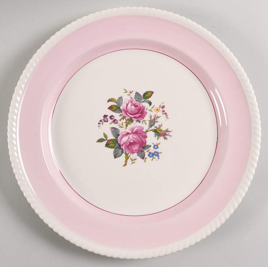 JB21 Pink Chop Plate (Round Platter) by Johnson Brothers-1