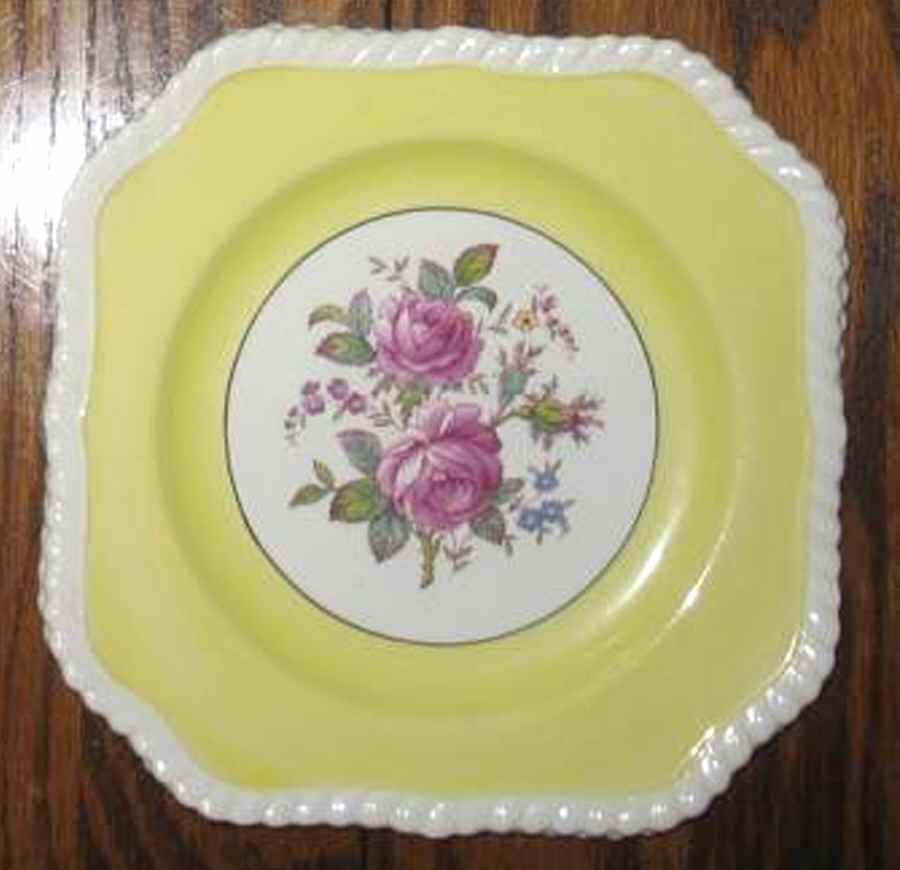 JB21 Bright Yellow Square Salad Plate by Johnson Brothers-1