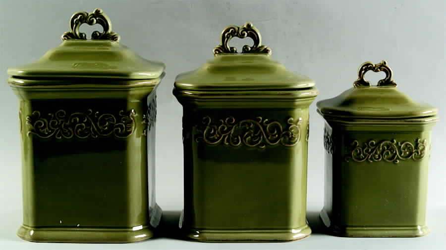 Vintage Sage (3 Piece) Canister Set (Box Set) by JCPenney-1