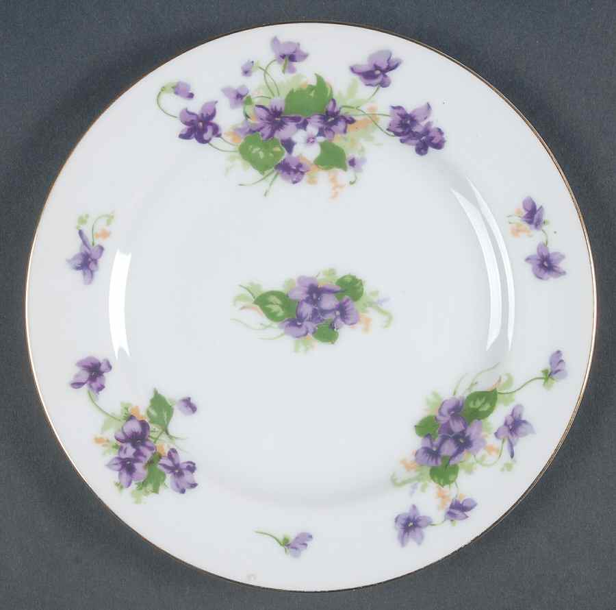 Sweet Violet Bread & Butter Plate by Japan-1
