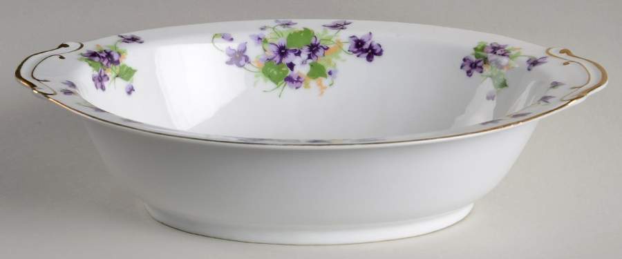 Sweet Violet 10" Oval Vegetable Bowl by Japan-1
