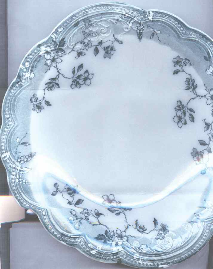 St Cloud Teal Handled Cake Plate by Johnson Brothers-1