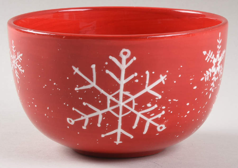 Snowflake (White Snowflakes) Fruit/Dessert (Sauce) Bowl by JCPenney-1