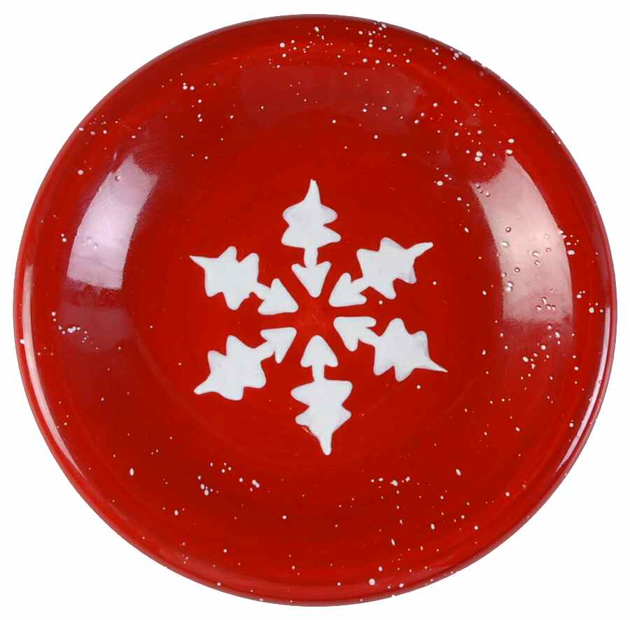 Snowflake (White Snowflakes) Salad/Dessert Plate by JCPenney-1