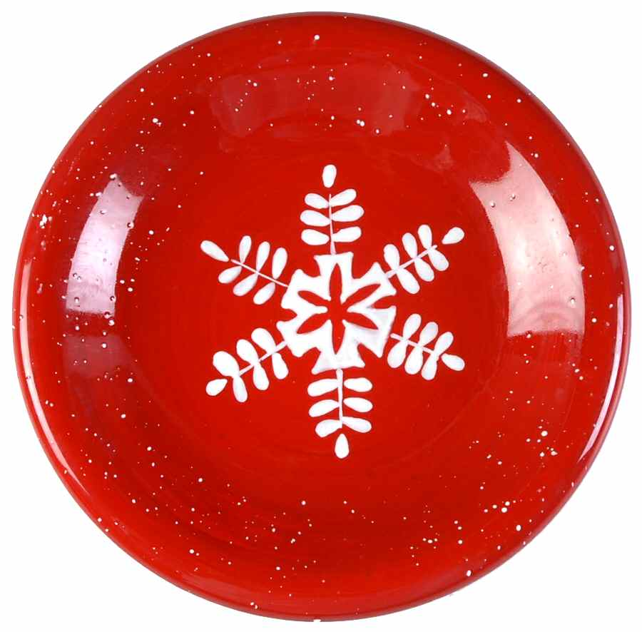 Snowflake (White Snowflakes) Salad/Dessert Plate by JCPenney-1