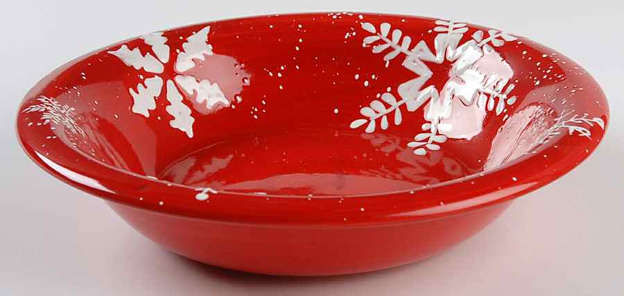Snowflake (White Snowflakes) Soup/Cereal Bowl by JCPenney-1