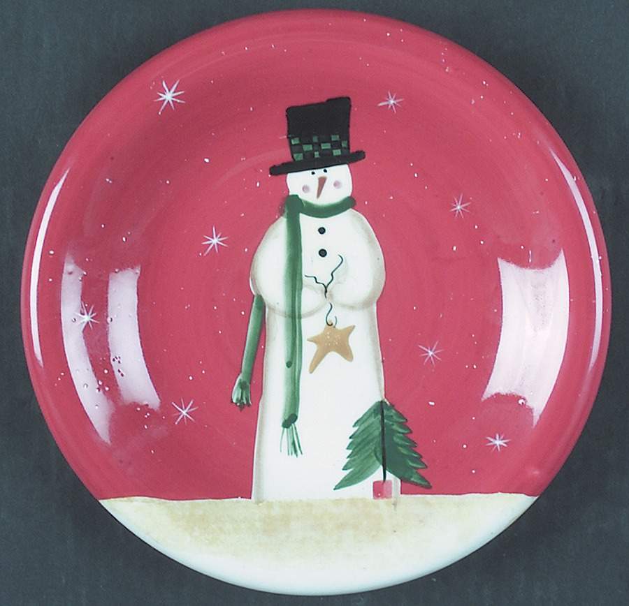 Snowman (One Snowman) Salad/Dessert Plate by JCPenney-1
