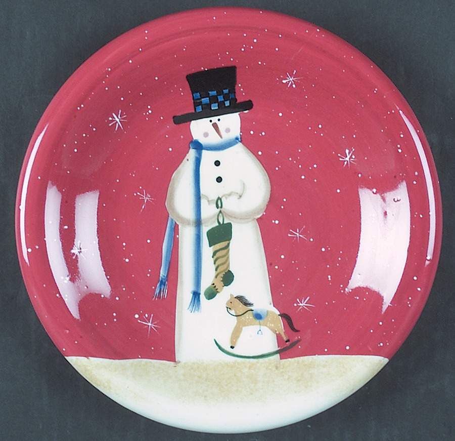 Snowman (One Snowman) Salad/Dessert Plate by JCPenney-1