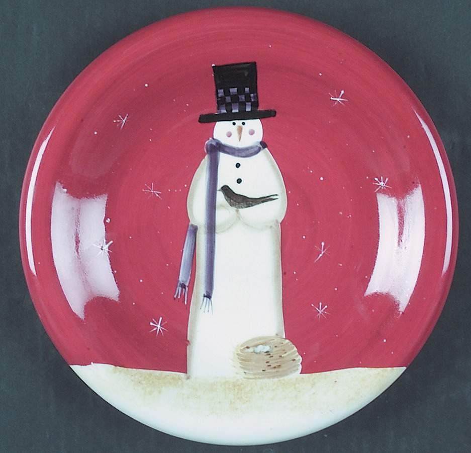 Snowman (One Snowman) Salad/Dessert Plate by JCPenney-1