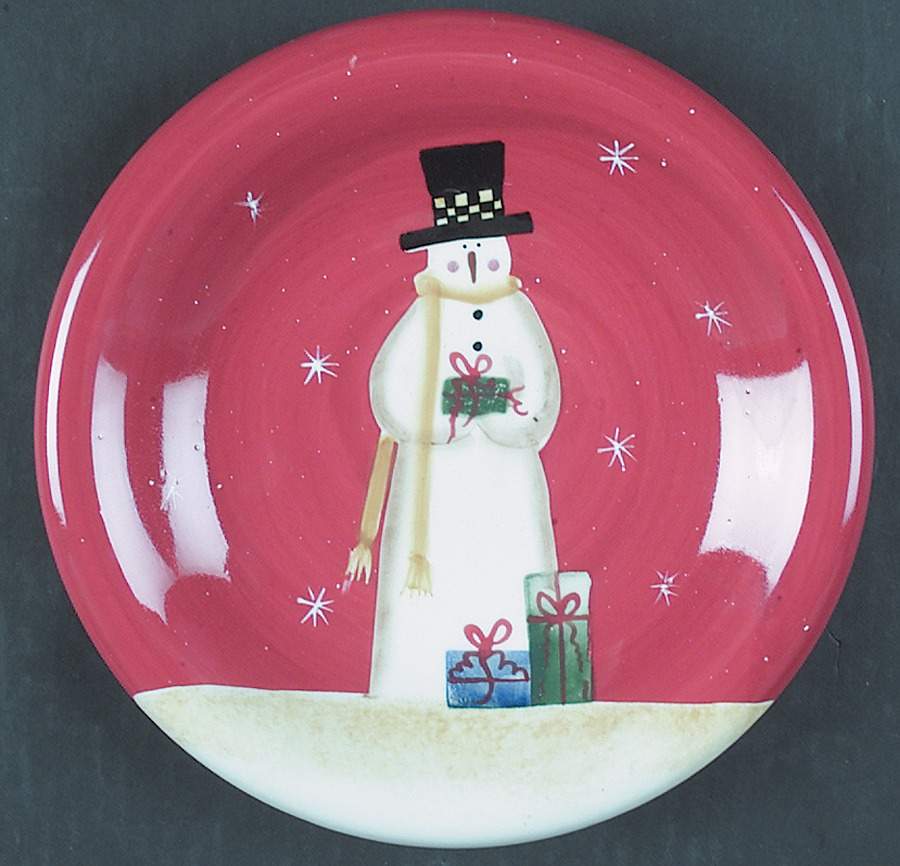 Snowman (One Snowman) Salad/Dessert Plate by JCPenney-1