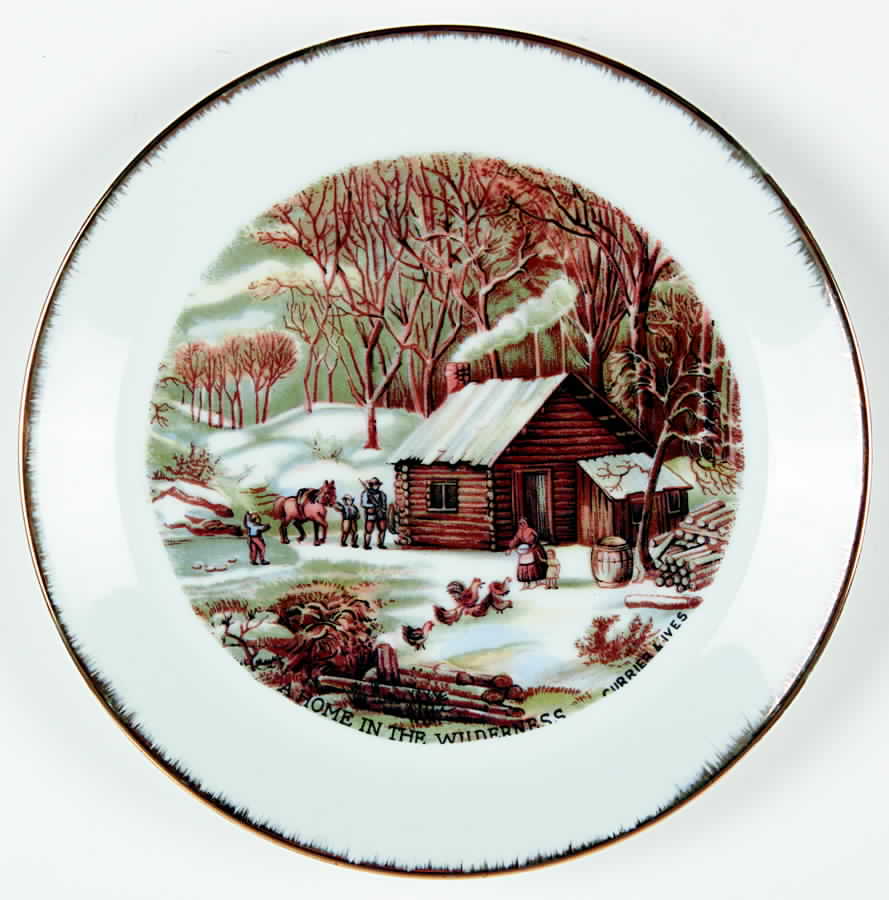 Currier & Ives Show Or Decorative Plate (Charger) by Japan-1