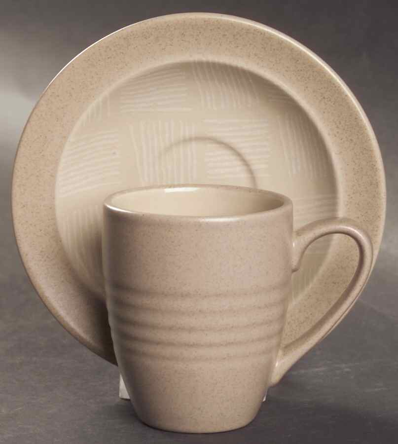 Hessian Flat Demitasse Cup & Saucer Set by Johnson Brothers-1