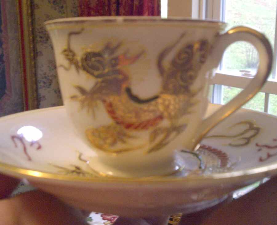 JAP377 Footed Cup & Saucer Set by Japan-1