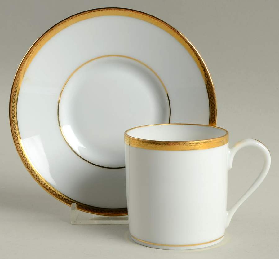 Auron Flat Demitasse Cup & Saucer Set by Jammet Seignolles-1
