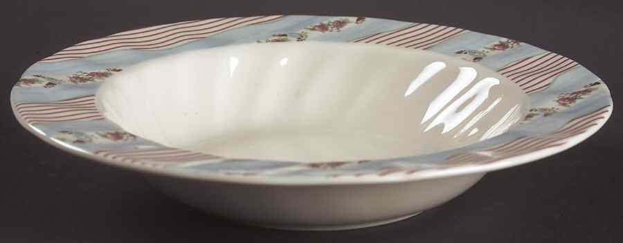 Farmhouse Chic (Silky Stripe) Rim Soup Bowl by Johnson Brothers-1
