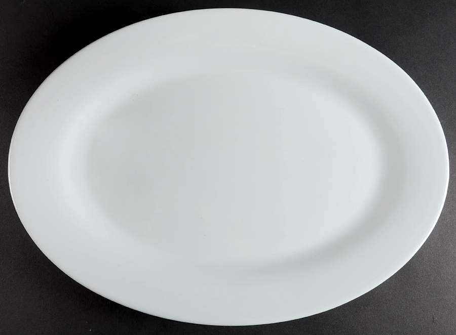 Basic White 15" Oval Serving Platter by JCPenney-1