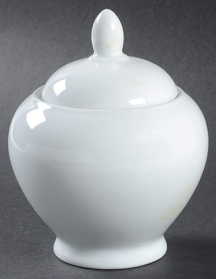Basic White Sugar Bowl & Lid by JCPenney-1