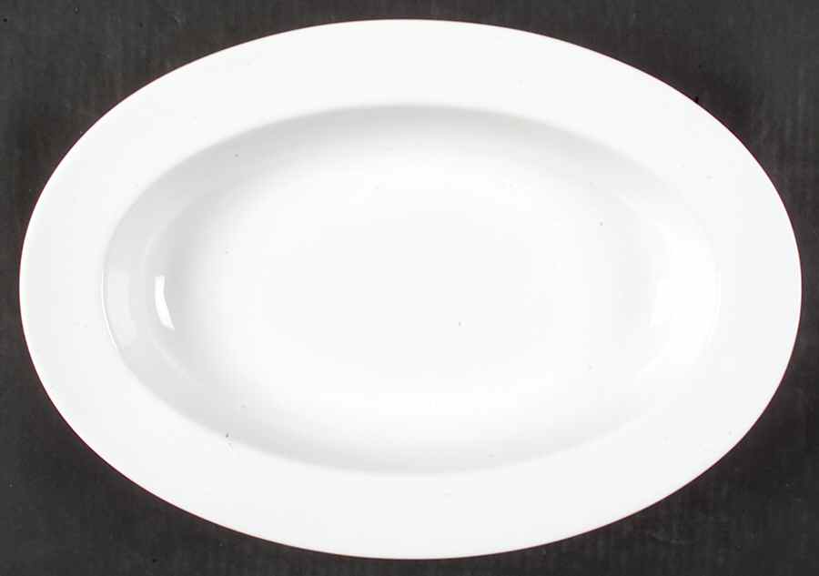 Basic White 13" Oval Vegetable Bowl by JCPenney-1