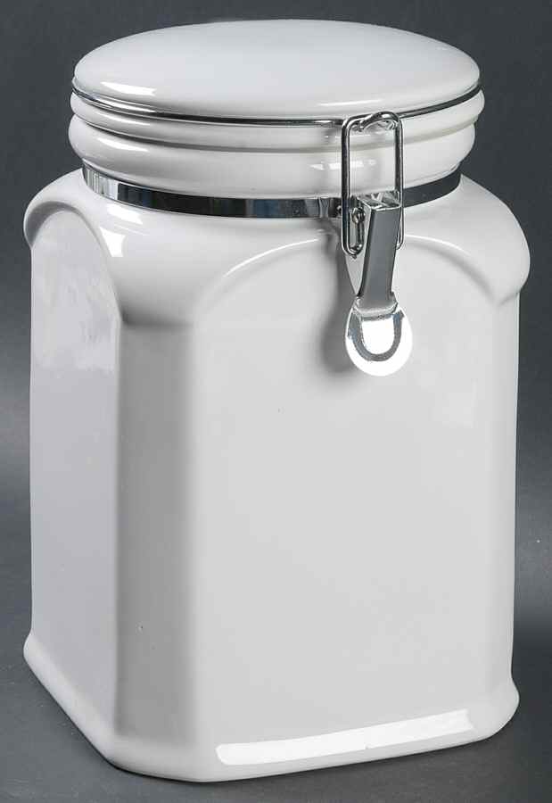Basic White Large Canister & Lid by JCPenney-1