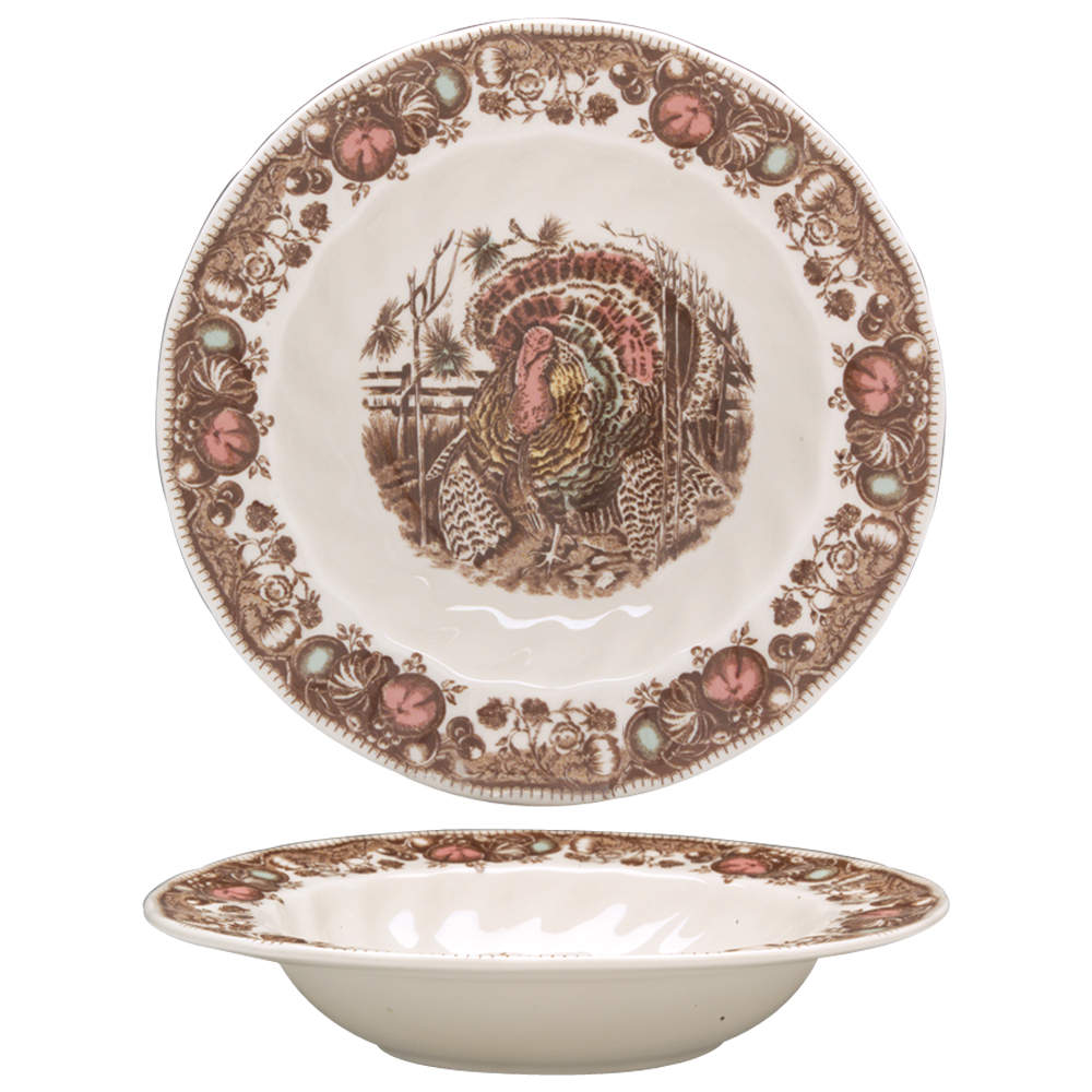 His Majesty (England 1883 Backstamp) Rim Soup Bowl by Johnson Brothers-1