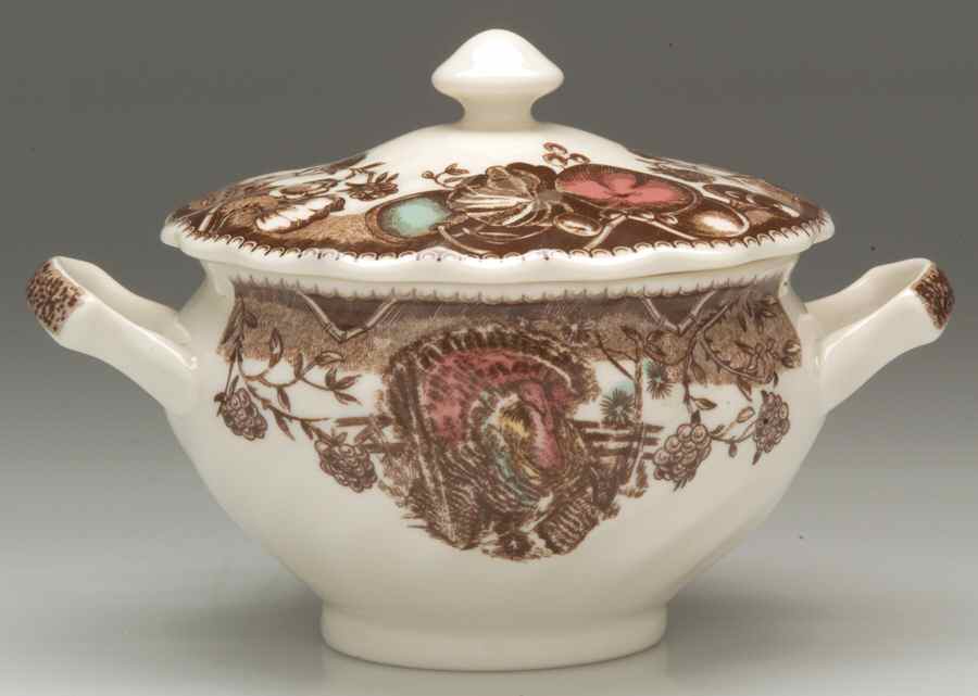 His Majesty (England 1883 Backstamp) Sugar Bowl & Lid by Johnson Brothers-1