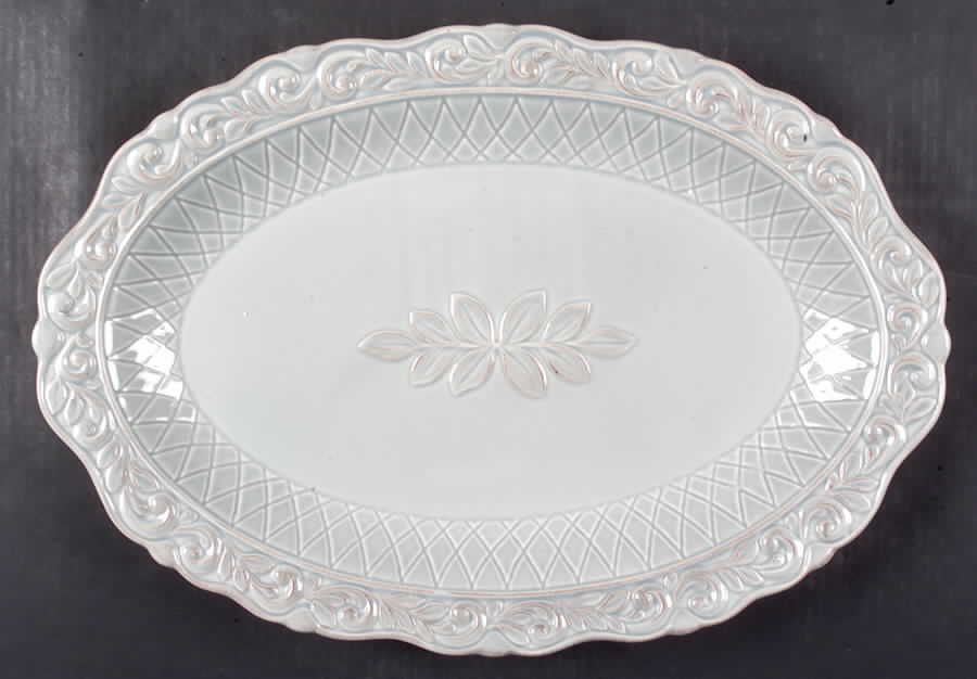 Isabella Blue 18" Oval Serving Platter by JCPenney-1