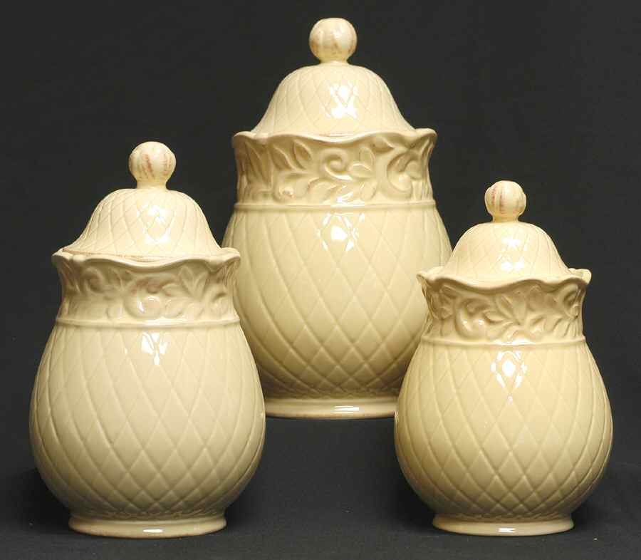 Isabella Yellow (3 Piece) Canister Set (Box Set) by JCPenney-1