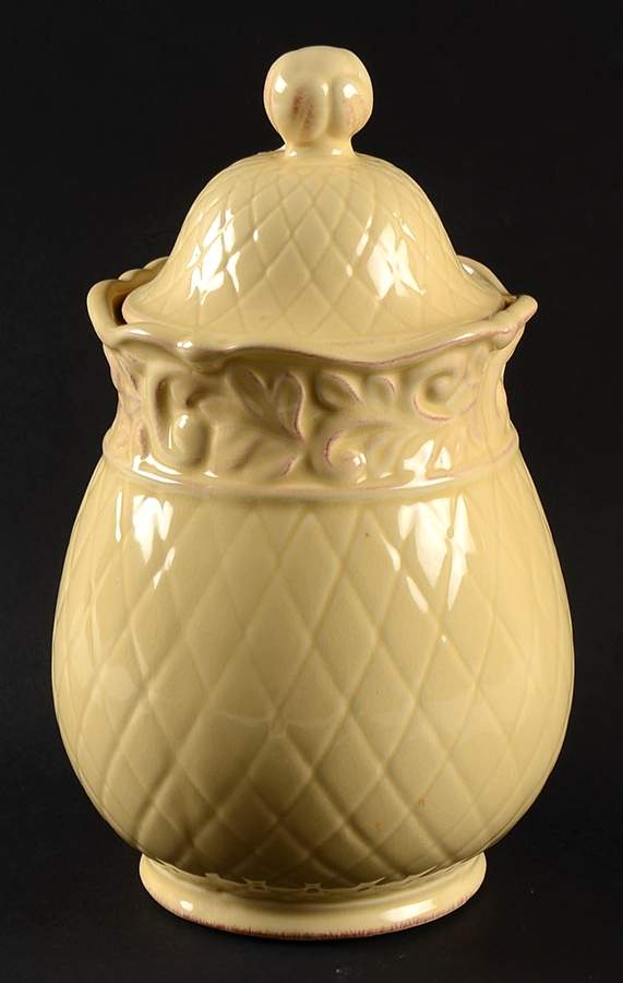 Isabella Yellow Medium Canister & Lid by JCPenney-1