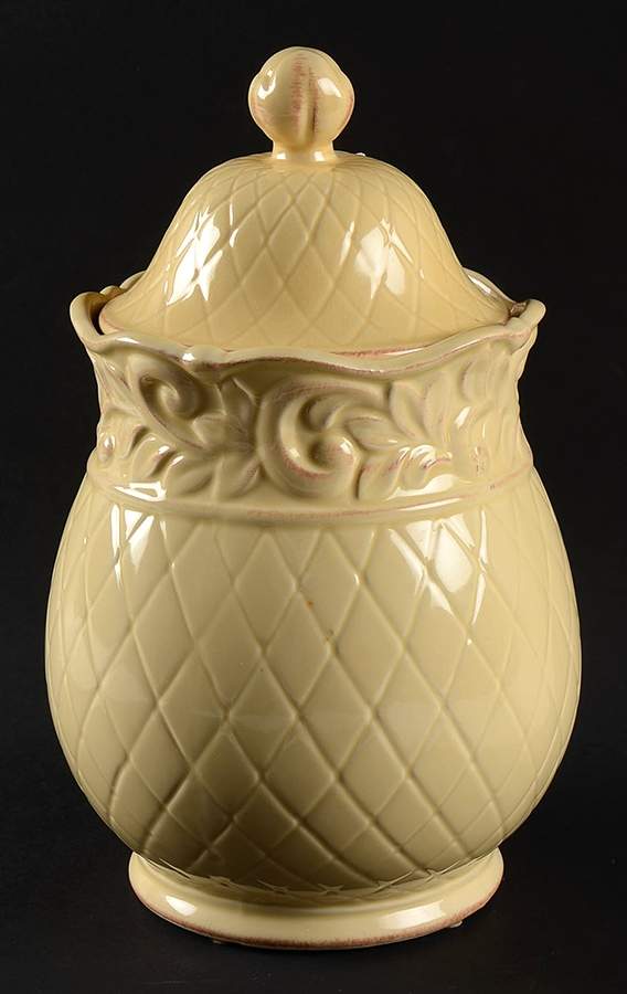 Isabella Yellow Large Canister & Lid by JCPenney-1