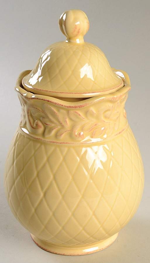 Isabella Yellow Small Canister & Lid by JCPenney-1