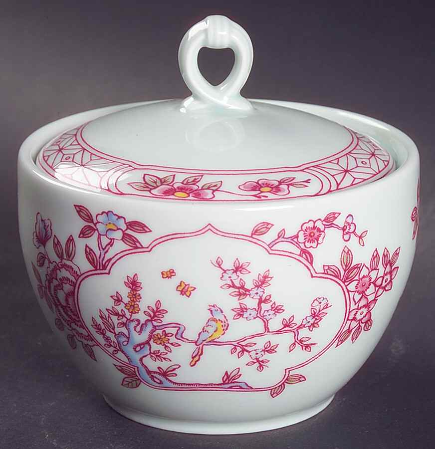 Singapore Bird Sugar Bowl & Lid by Johnson Brothers-1