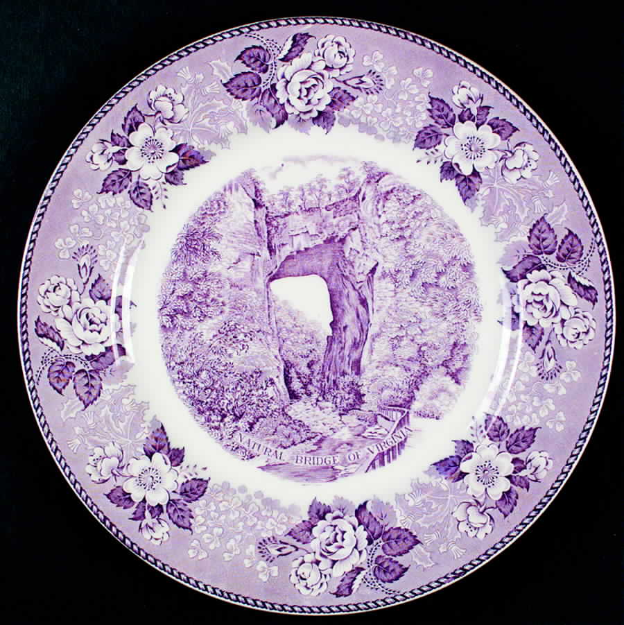 Picturesque Natural Bridge of Virginia Plum Dinner Plate by Jonroth Studios-1