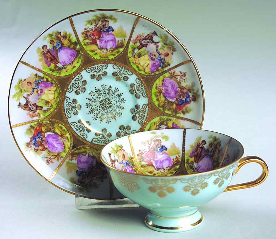 JKW21 Footed Cup & Saucer Set by JKW Bavaria-1