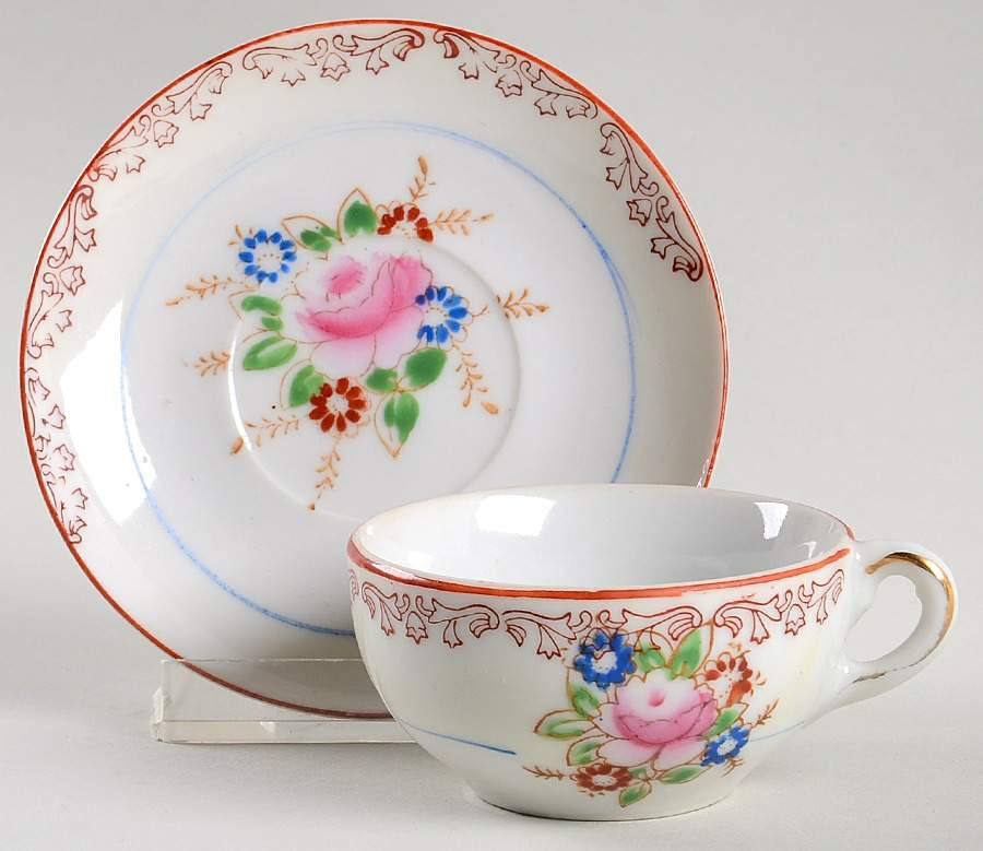 Jap403 Flat Toy Cup and Saucer Set by Japan-1